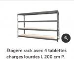 Etageres charge lourde bois metal - Miniature