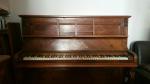 Piano droit ancien merisier marque bru - Miniature