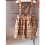 Jupe bretelle camel fille sergent major 6 ans tbe - Miniature